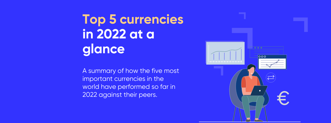 Top currencies in 2022 - performance of the five most important currencies