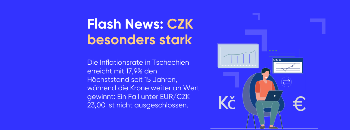 Devisenmarkt Flash News: Tschechische Kronen Währung besonders stark