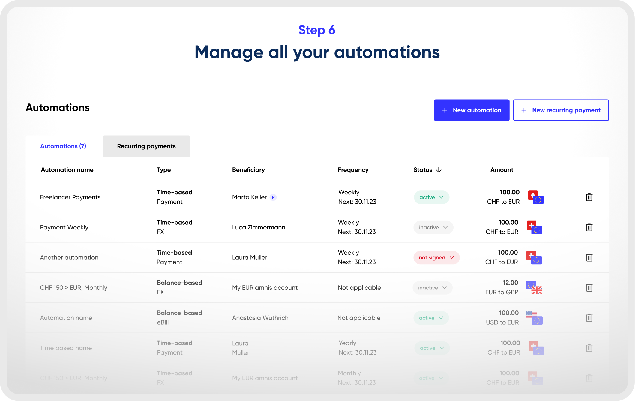 Cash Management Automations - Step 6
